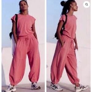 Large PTP 22" | Free People | NWT FP Movement Throw And Go Onesie Grenadine Red